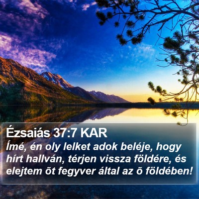 Ézsaiás 37:7 KAR Bible Verse Image