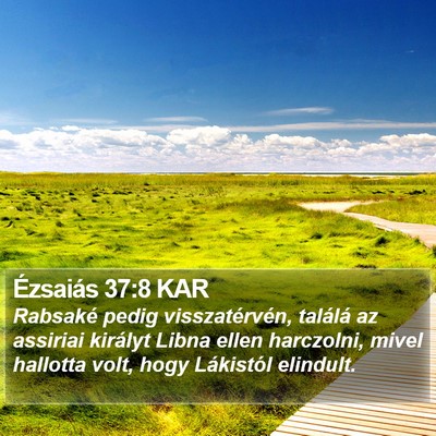 Ézsaiás 37:8 KAR Bible Verse Image