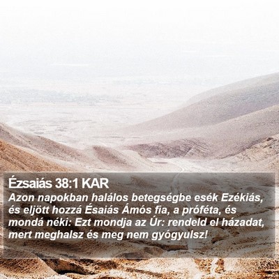 Ézsaiás 38:1 KAR Bible Verse Image