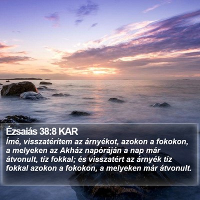 Ézsaiás 38:8 KAR Bible Verse Image