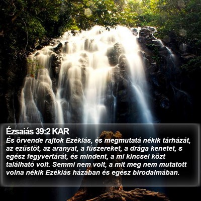 Ézsaiás 39:2 KAR Bible Verse Image