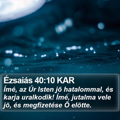 Ézsaiás 40:10 KAR Bible Verse Image
