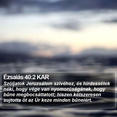 Ézsaiás 40:2 KAR Bible Verse Image