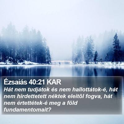 Ézsaiás 40:21 KAR Bible Verse Image