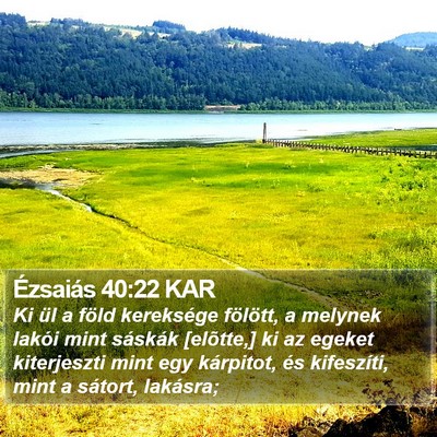 Ézsaiás 40:22 KAR Bible Verse Image