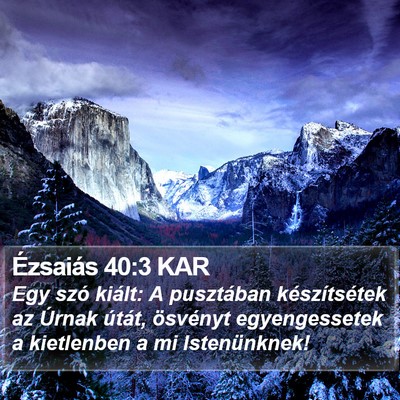 Ézsaiás 40:3 KAR Bible Verse Image