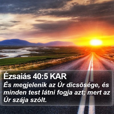 Ézsaiás 40:5 KAR Bible Verse Image