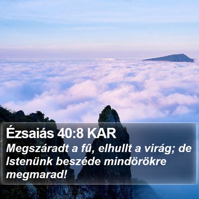 Ézsaiás 40:8 KAR Bible Verse Image