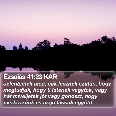 Ézsaiás 41:23 KAR Bible Verse Image
