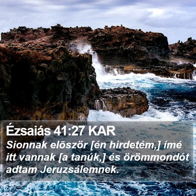 Ézsaiás 41:27 KAR Bible Verse Image