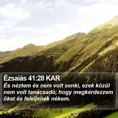 Ézsaiás 41:28 KAR Bible Verse Image