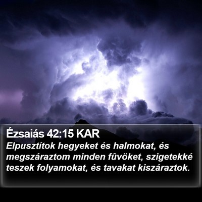Ézsaiás 42:15 KAR Bible Verse Image