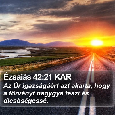 Ézsaiás 42:21 KAR Bible Verse Image
