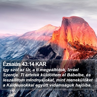 Ézsaiás 43:14 KAR Bible Verse Image