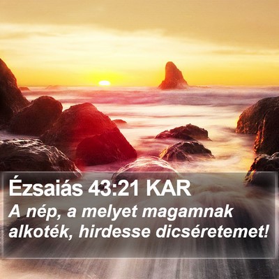 Ézsaiás 43:21 KAR Bible Verse Image