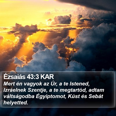 Ézsaiás 43:3 KAR Bible Verse Image