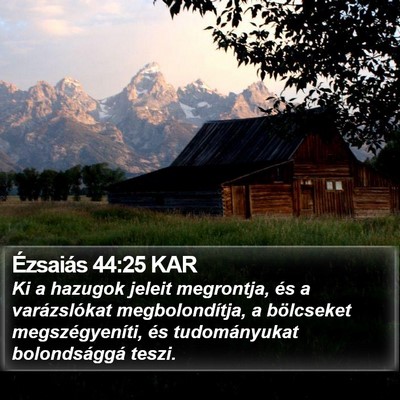 Ézsaiás 44:25 KAR Bible Verse Image