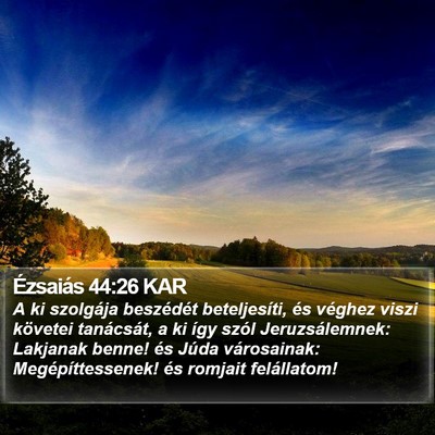 Ézsaiás 44:26 KAR Bible Verse Image