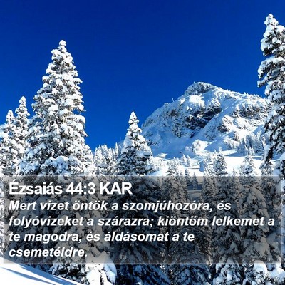 Ézsaiás 44:3 KAR Bible Verse Image