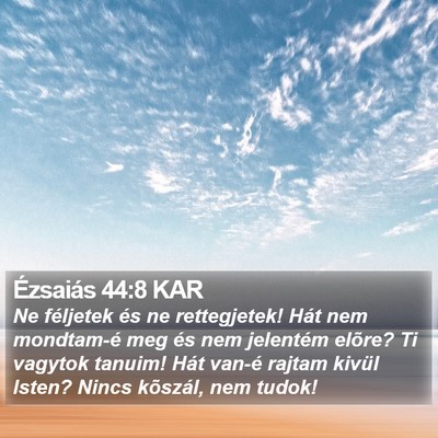 Ézsaiás 44:8 KAR Bible Verse Image