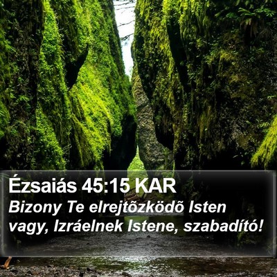 Ézsaiás 45:15 KAR Bible Verse Image
