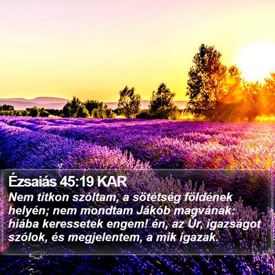 Ézsaiás 45:19 KAR Bible Verse Image