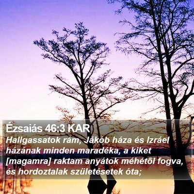 Ézsaiás 46:3 KAR Bible Verse Image