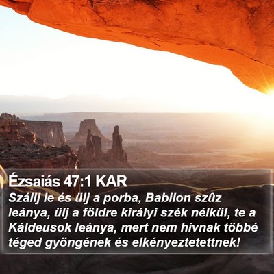 Ézsaiás 47:1 KAR Bible Verse Image