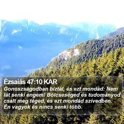 Ézsaiás 47:10 KAR Bible Verse Image
