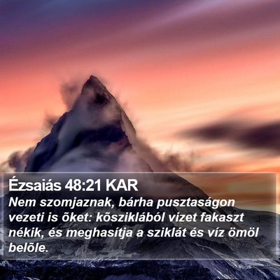 Ézsaiás 48:21 KAR Bible Verse Image