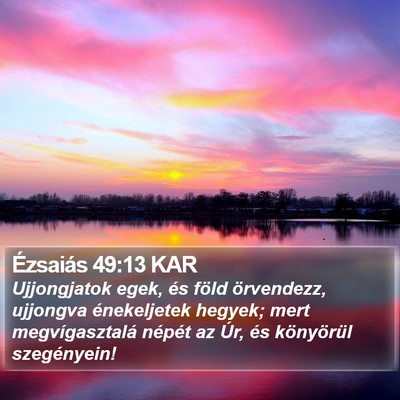 Ézsaiás 49:13 KAR Bible Verse Image