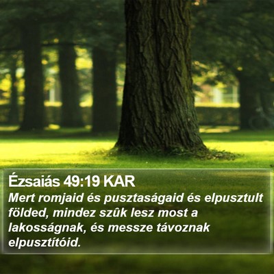 Ézsaiás 49:19 KAR Bible Verse Image
