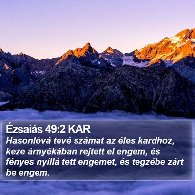 Ézsaiás 49:2 KAR Bible Verse Image