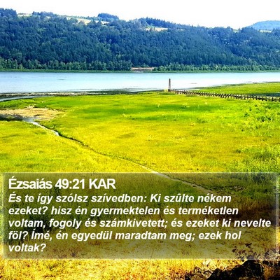 Ézsaiás 49:21 KAR Bible Verse Image
