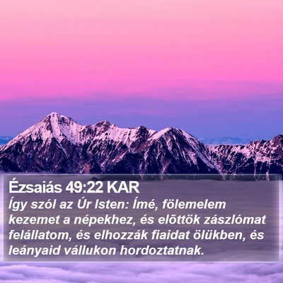 Ézsaiás 49:22 KAR Bible Verse Image