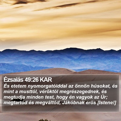 Ézsaiás 49:26 KAR Bible Verse Image