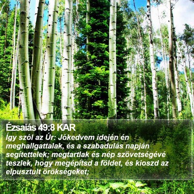 Ézsaiás 49:8 KAR Bible Verse Image
