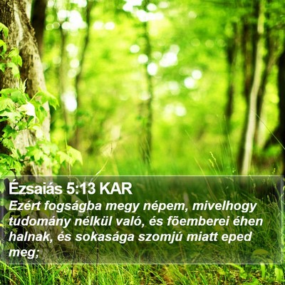 Ézsaiás 5:13 KAR Bible Verse Image
