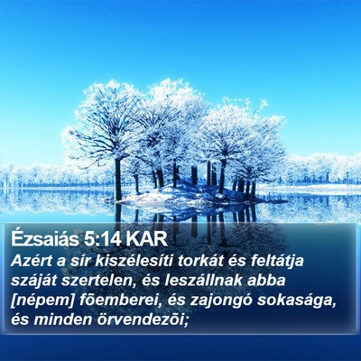 Ézsaiás 5:14 KAR Bible Verse Image