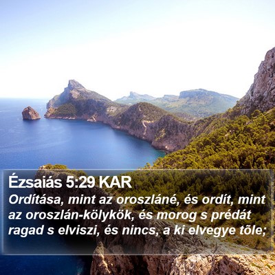 Ézsaiás 5:29 KAR Bible Verse Image