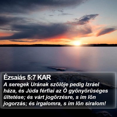 Ézsaiás 5:7 KAR Bible Verse Image