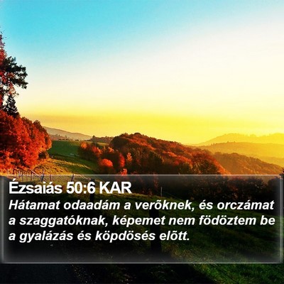 Ézsaiás 50:6 KAR Bible Verse Image