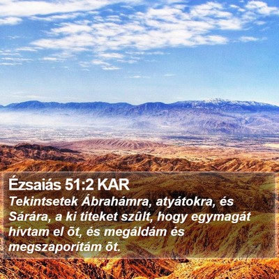 Ézsaiás 51:2 KAR Bible Verse Image