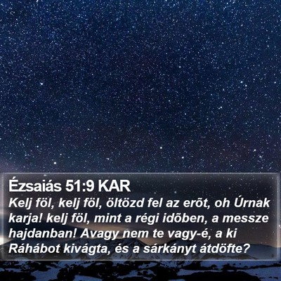 Ézsaiás 51:9 KAR Bible Verse Image