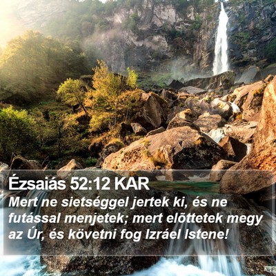 Ézsaiás 52:12 KAR Bible Verse Image