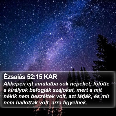 Ézsaiás 52:15 KAR Bible Verse Image