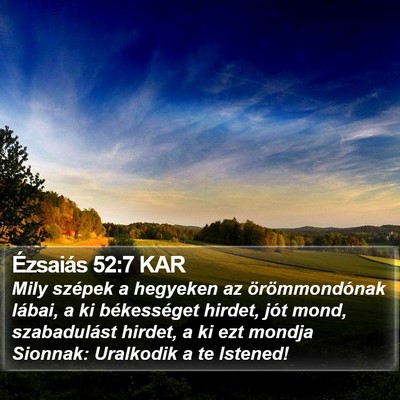Ézsaiás 52:7 KAR Bible Verse Image