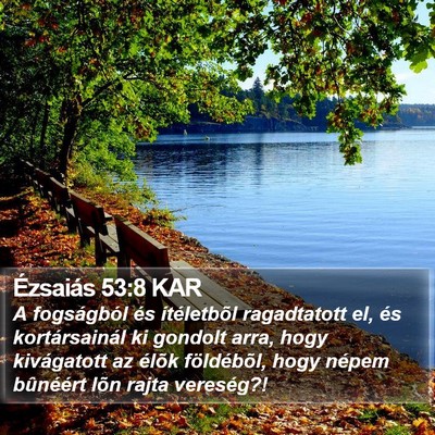 Ézsaiás 53:8 KAR Bible Verse Image