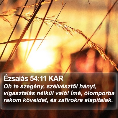 Ézsaiás 54:11 KAR Bible Verse Image