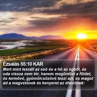 Ézsaiás 55:10 KAR Bible Verse Image
